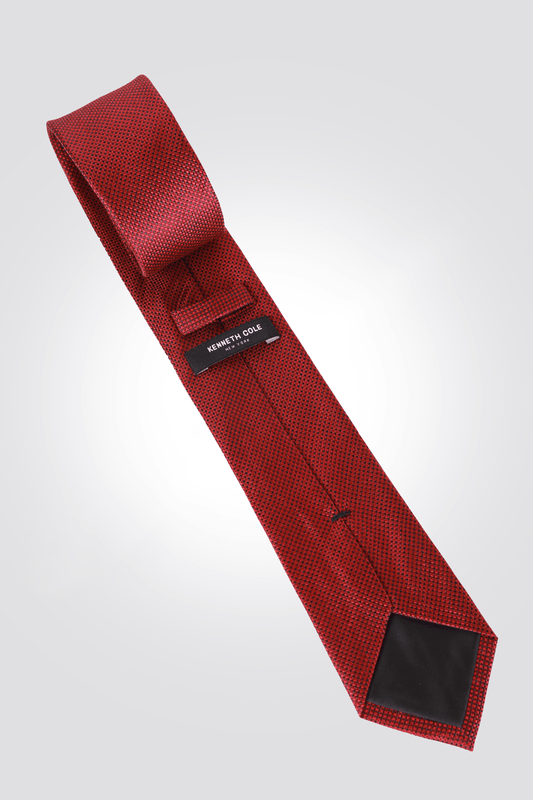 KENNETH COLE - עניבת משי טהור בצבע אדום - MASHBIR//365