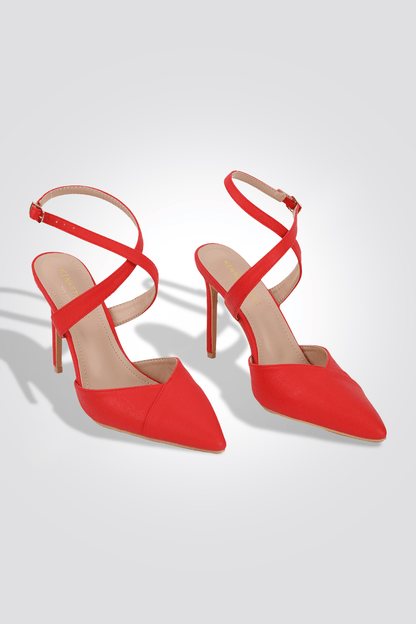 KENNETH COLE - נעל עקב מעטפת 10 ס"מ בצבע אדום - MASHBIR//365