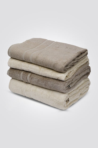 KENNETH COLE - סט 2 מגבות פנים ו2 מגבות גוף בצבע בז' - MASHBIR//365