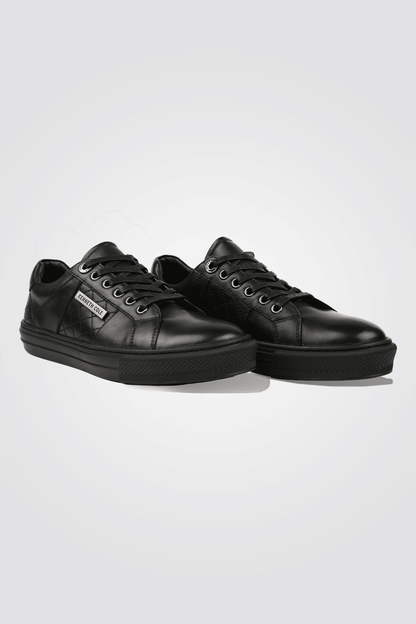 KENNETH COLE - סניקרס עור בצבע שחור - MASHBIR//365