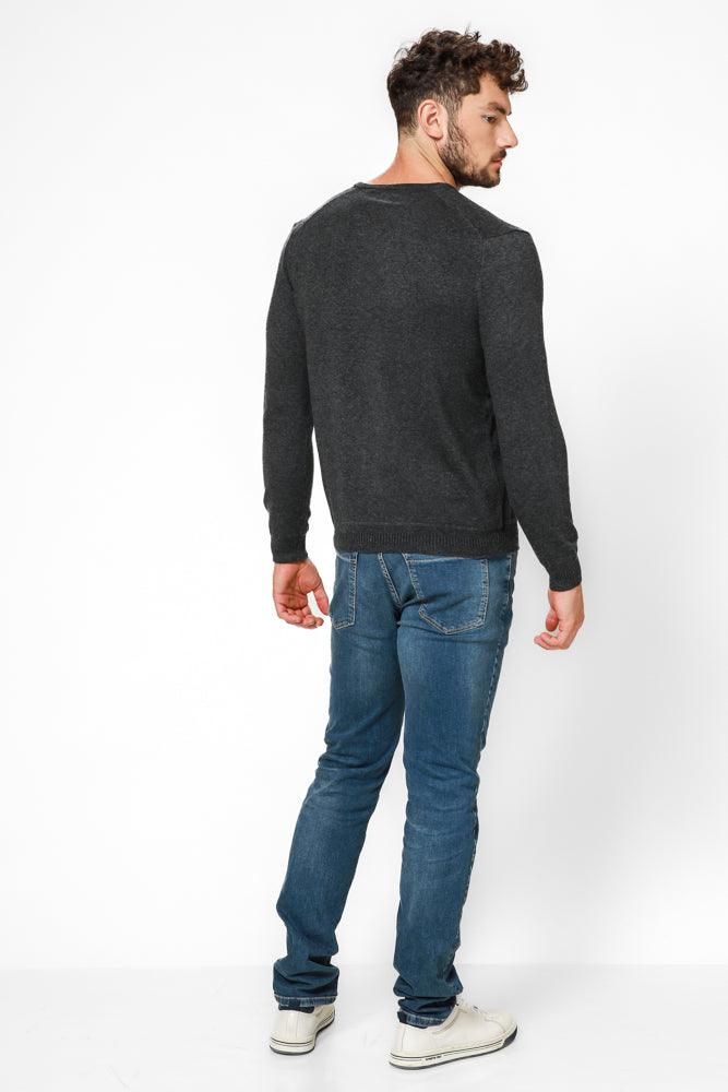 KENNETH COLE - סריג LAMBSWOOL בצבע אפור - MASHBIR//365