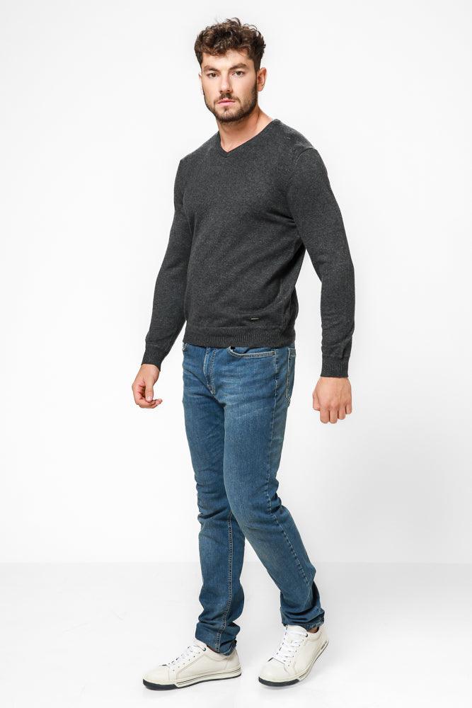 KENNETH COLE - סריג LAMBSWOOL בצבע אפור - MASHBIR//365