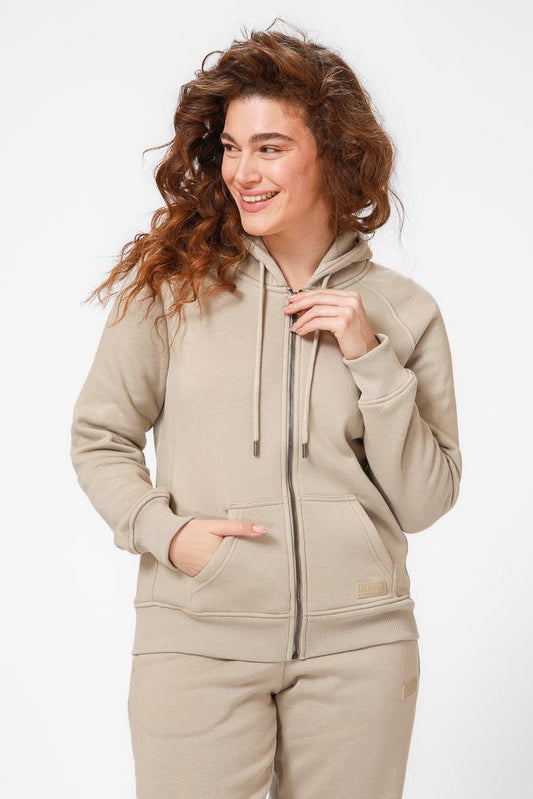 KENNETH COLE - סווטשירט עם כובע בצבע בז' - MASHBIR//365