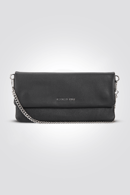 KENNETH COLE - תיק עור קרוס בצבע שחור - MASHBIR//365
