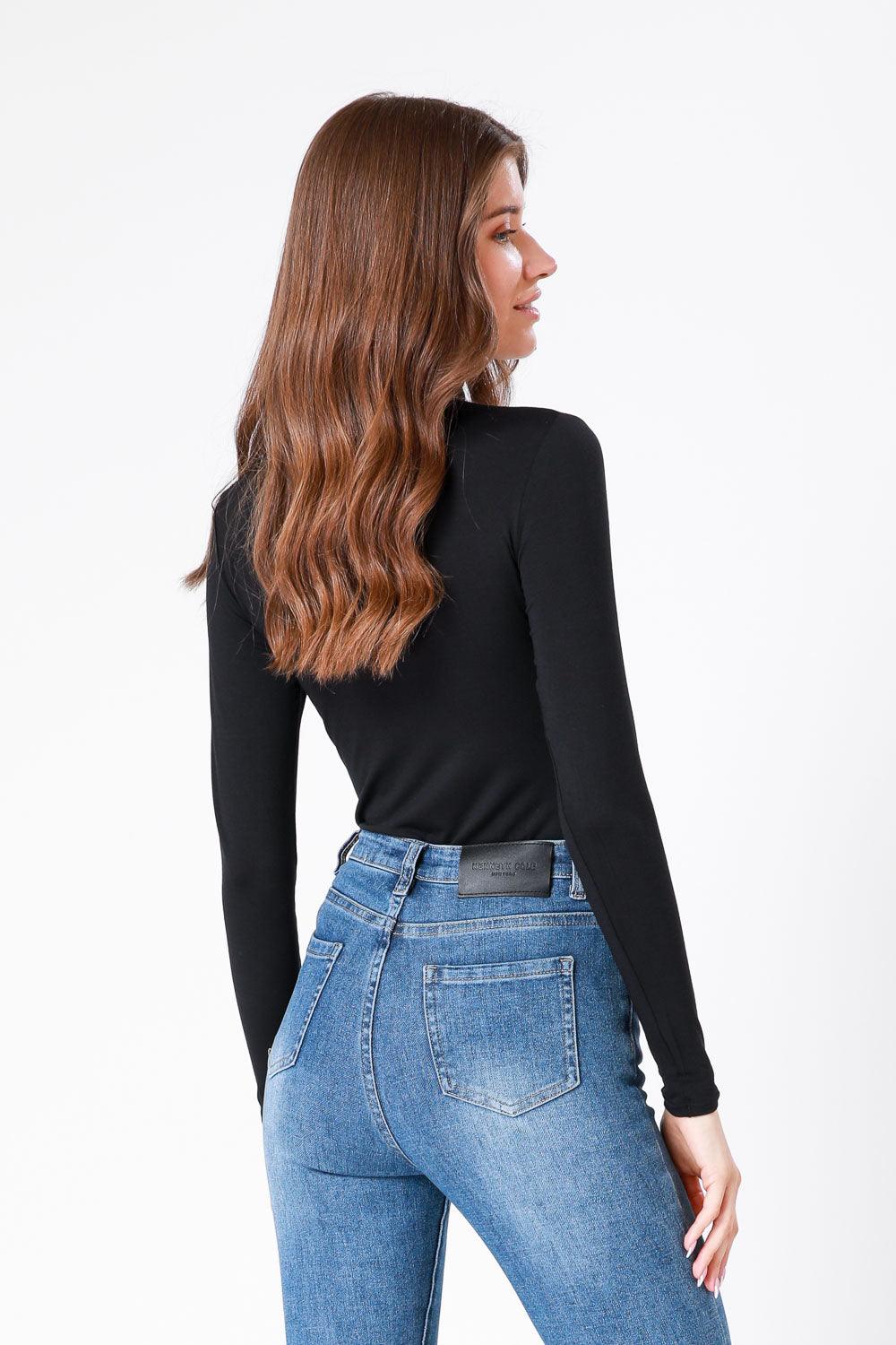 KENNETH COLE - חולצת גולף שחורה - MASHBIR//365